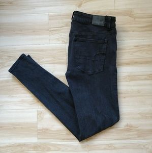 American Eagle AEO Black X4 Hi Rise Jegging Size 2